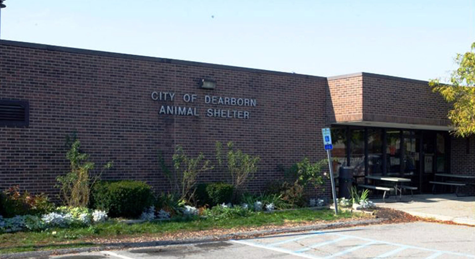 before the dearborn animal shelter was a standard brick facade