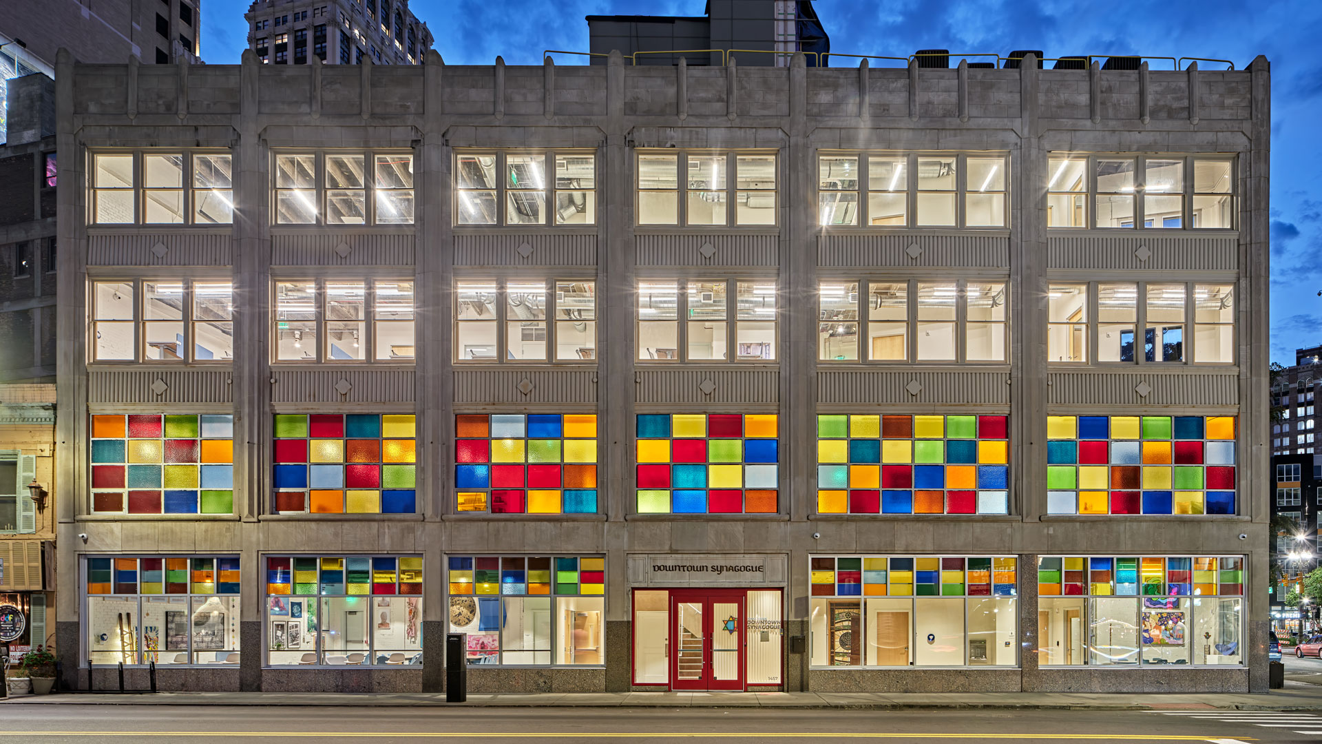 isaac agree downtown synagogue dusk