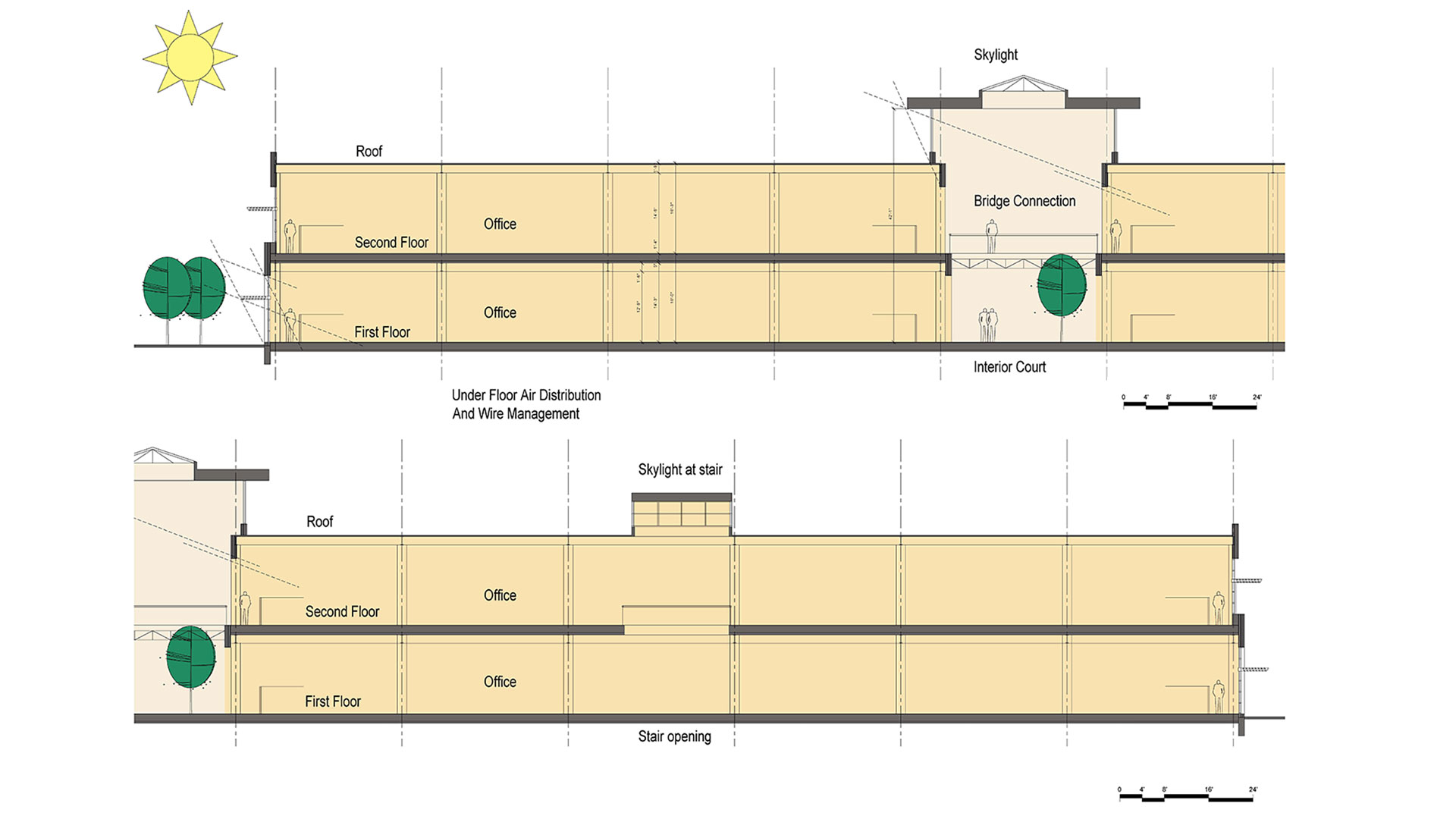 building section optimized design for natural lighting