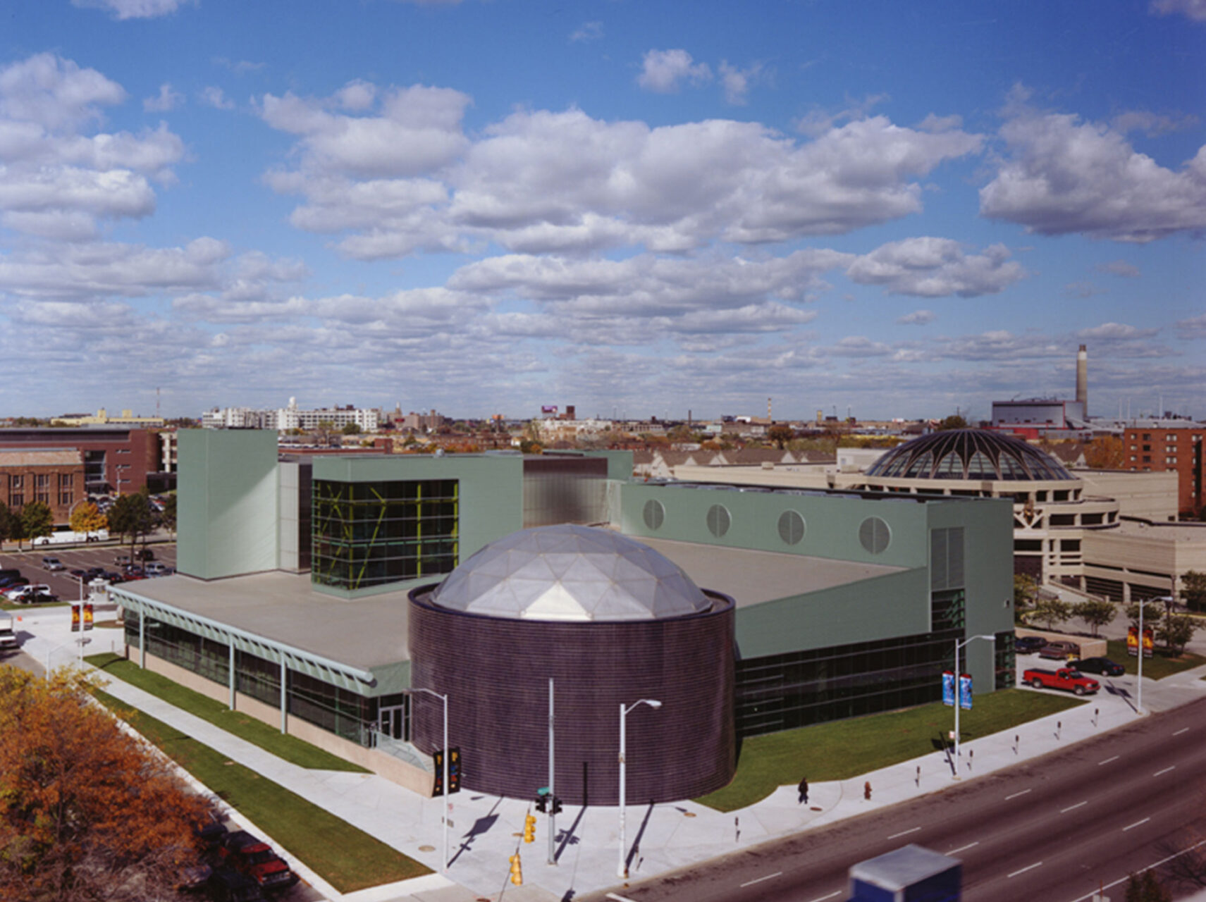 dome of planetarium as seen from the exterior